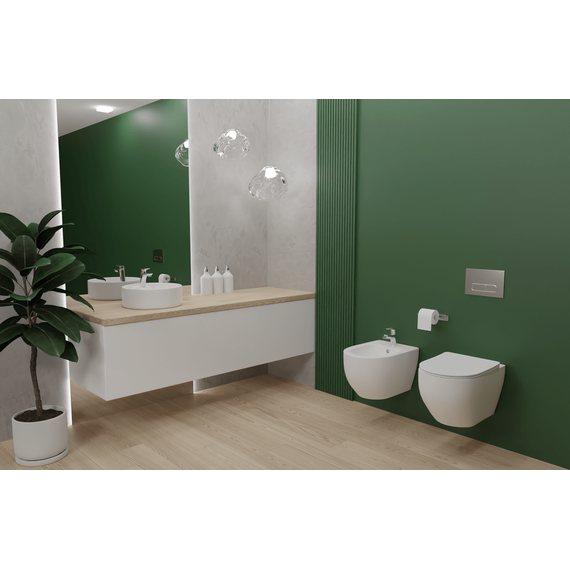 Унитаз подвесной безободковый Aquatek Европа AQ1901-00 с тонкой крышкой микролифт - фото 8