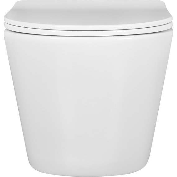 Унитаз подвесной безободковый Aquatek Вега AQ1904-00 с тонкой крышкой микролифт, Цвет производителя: белый - фото 5