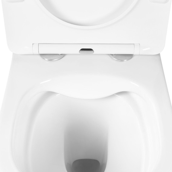 Унитаз подвесной безободковый Aquatek Вега AQ1904-00 с тонкой крышкой микролифт, Цвет производителя: белый - фото 3