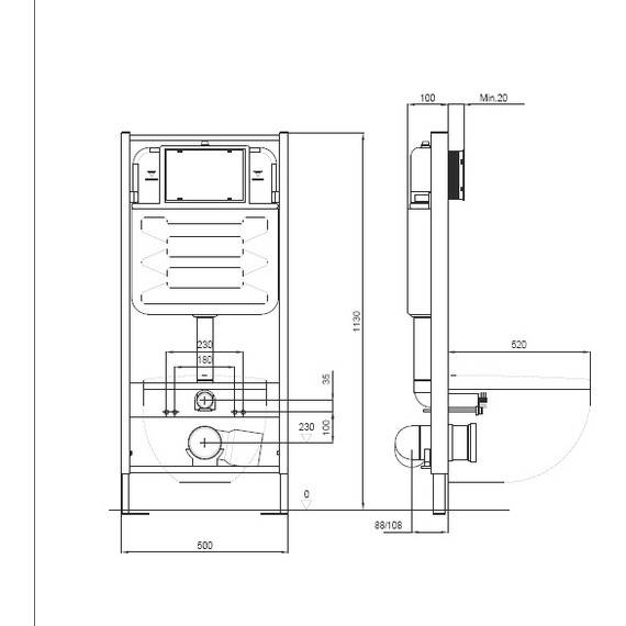 Инсталляция Aquatek Set Ника INS-0000012 с подвесным безободковым унитазом Aquatek AQ2009-00 - фото 10