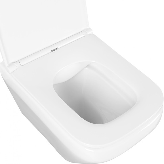 Унитаз подвесной безободковый Aquatek Лира AQ1155-00 с тонкой крышкой микролифт - фото 3