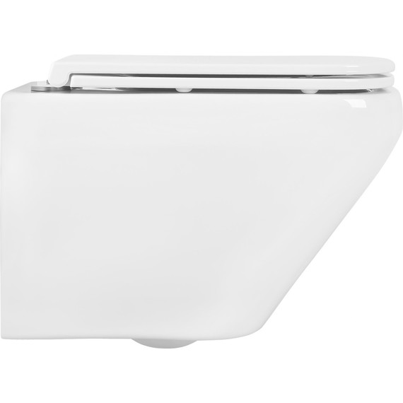 Унитаз подвесной безободковый Aquatek Лира AQ1155-00 с тонкой крышкой микролифт - фото 5