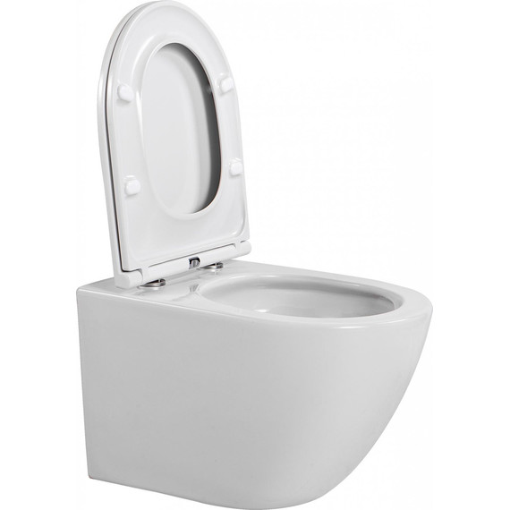 Унитаз подвесной безободковый Aquatek Европа AQ1900T-00 с тонкой крышкой микролифт (Система смыва торнадо) - фото 15