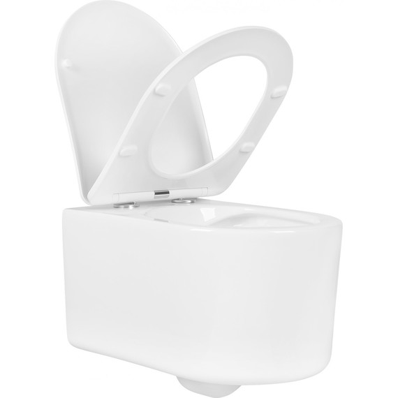 Унитаз подвесной безободковый Aquatek Мия AQ2004-00 с крышкой микролифт, Цвет производителя: белый - фото 5