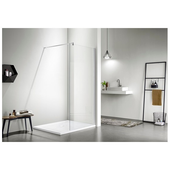 Душевая перегородка Aquatek Walk in AQ WIW 14020CH 140 см (стекло 8 мм) хром/прозрачное - фото 2