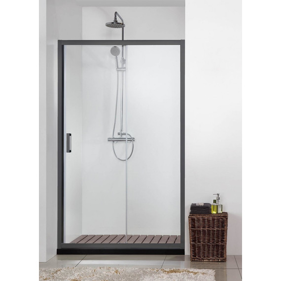 Душевая дверь Aquatek 120 см AQ ARI RA 12020BL, чёрный/прозрачное - фото 3