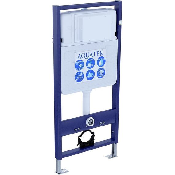 Инсталляция Aquatek Standart 50 INS-0000012 с подвесным унитазом Aquatek Вега AQ1904-00 (кнопка KDI-0000017 чёрная) - фото 2