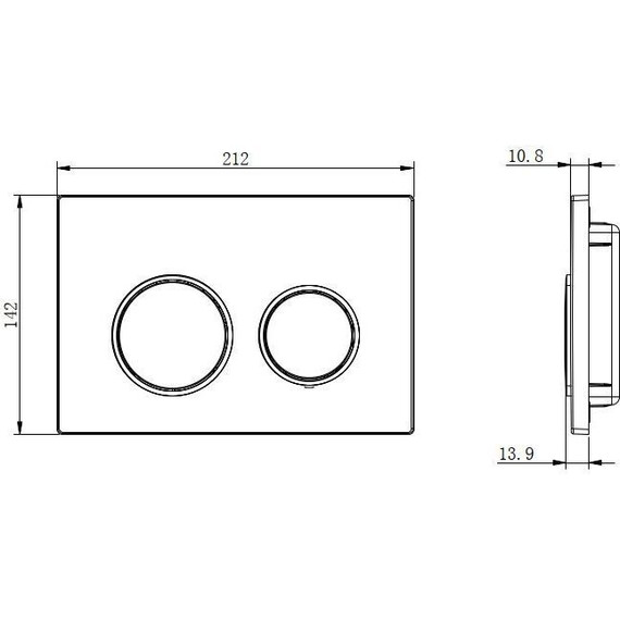 Кнопка смыва Aquatek Small TDI-0000001, белый - фото 2