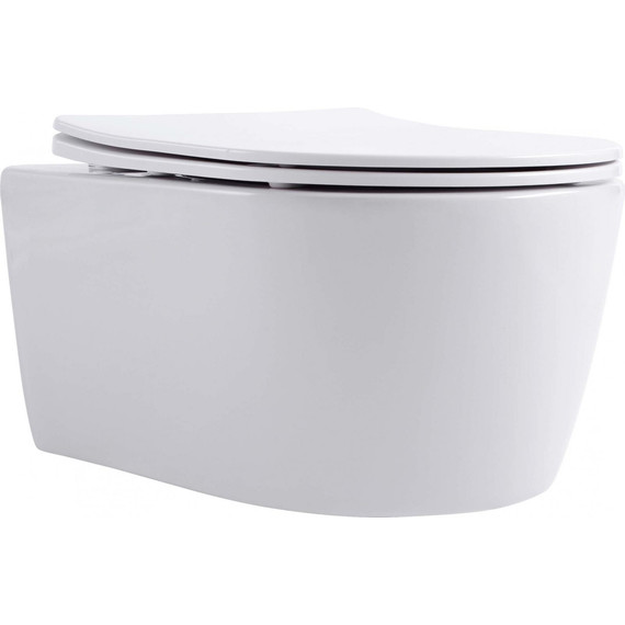 Инсталляция с подвесным унитазом комплект: Aquatek Set INS-0000012 с подвесным безободковым унитазом Европа AQ1106-00 сиденье микролифт, крепление, кнопка смыва хром - фото 4