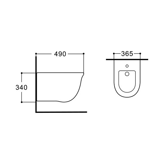 Биде подвесное Aquatek Классик AQ1161-00 - фото 3