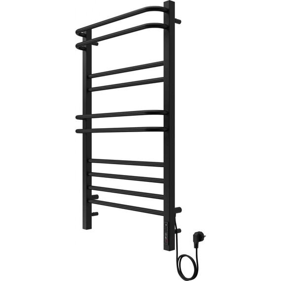 Полотенцесушитель электрический Aquatek Бетта П10 500х900 мм AQ EL KRC1090BL, чёрный муар - фото 7