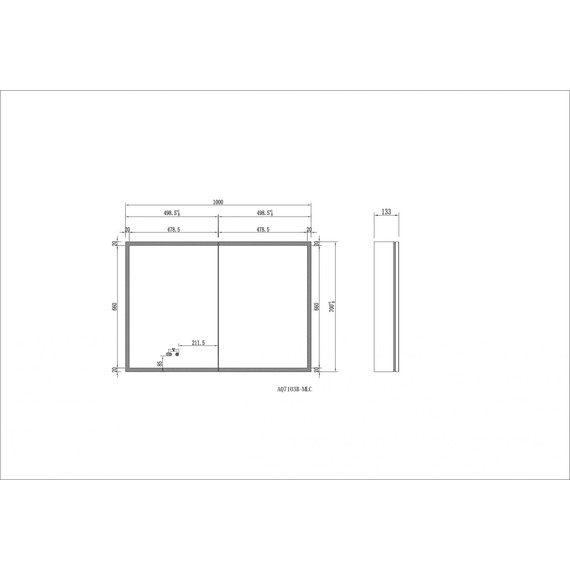Зеркало-шкаф Aquatek 100 см AQ7103B-MLC - фото 8