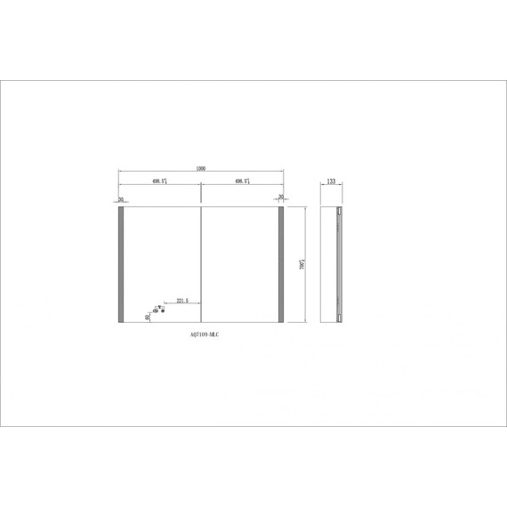 Зеркало-шкаф Aquatek 100 см AQ7109-MLC - фото 10