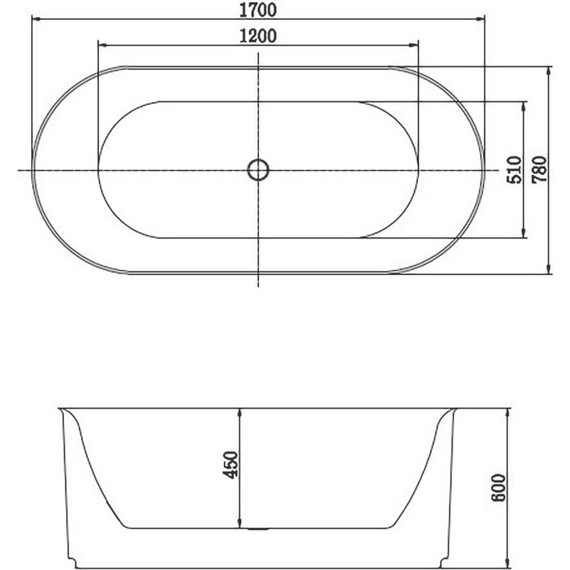 Ванна отдельностоящая Aquatek Модена 170x78 см AQ-1163778 - фото 7