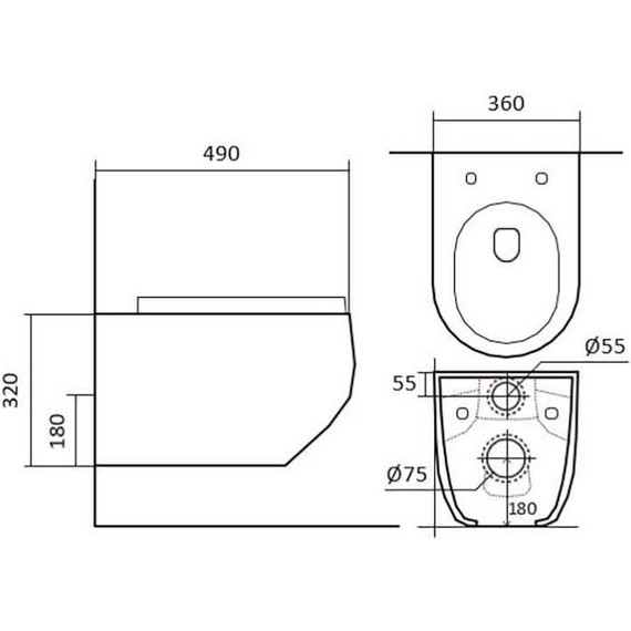 Инсталляция с подвесным унитазом комплект: Aquatek Set INS-0000012 с подвесным безободковым унитазом Европа AQ1900T-00 сиденье микролифт (система смыва торнадо) - фото 9