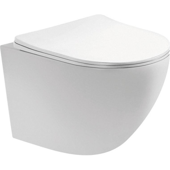 Инсталляция с подвесным унитазом комплект: TECEbase 2.0 9400413 с подвесным безободковым унитазом Aquatek Европа AQ1900T-00 сиденье микролифт, крепление, кнопка смыва белая (Система смыва торнадо) - фото 5