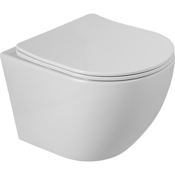 Унитаз подвесной безободковый BelBagno Sfera-Tor BB046CH-TOR/SC (система смыва торнадо) с крышкой микролифт - фото 11