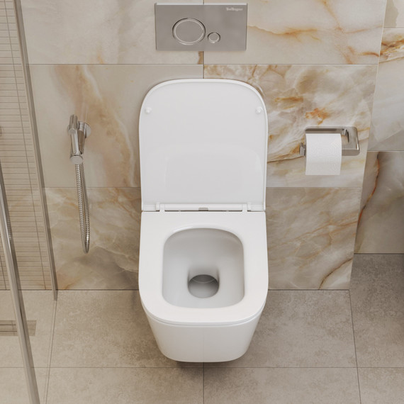 Унитаз подвесной безободковый BelBagno Ardente-Tor BB520CH-TOR/SC (система смыва торнадо) с крышкой микролифт - фото 5