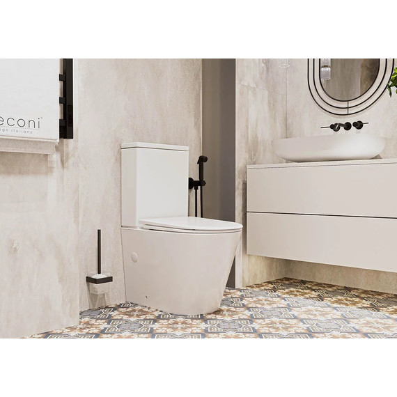 Унитаз-компакт безободковый Veconi Telle VTE-64T с крышкой микролифт (система смыва торнадо) - фото 2