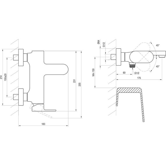 Смеситель для ванны Ravak Eleganta EL 022.10WV X070256, белый матовый - фото 3