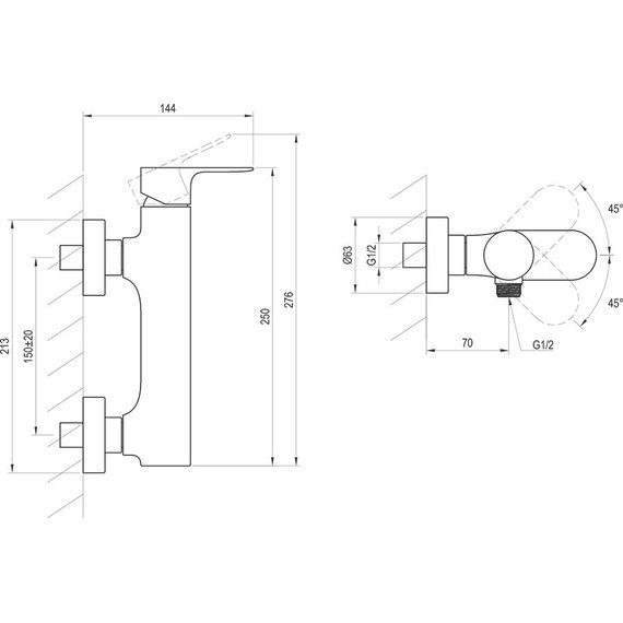 Смеситель для душа Ravak Eleganta EL 032.10WV X070257, белый матовый - фото 3