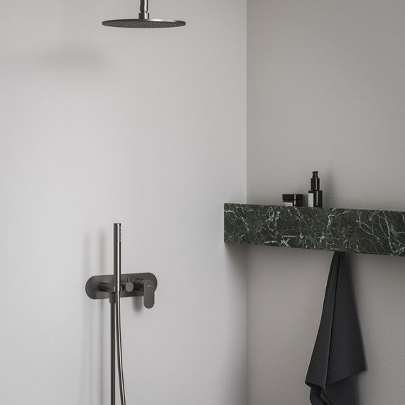 Смеситель для душа Ravak 3 потребителя Eleganta EL 068.20GB.O3+S X070333, графит матовый - фото 3