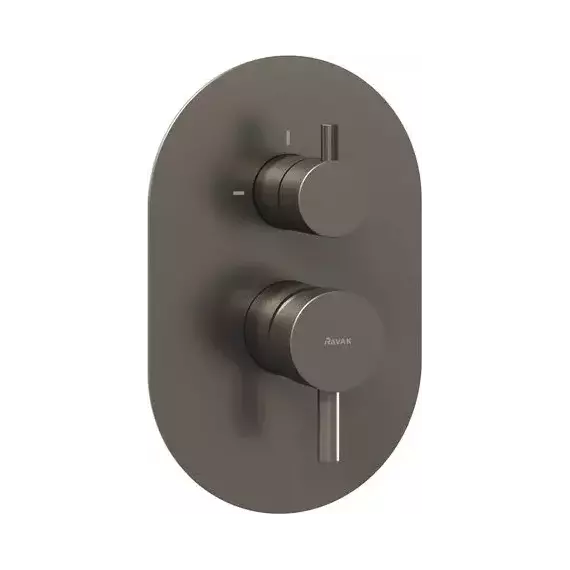 Смеситель для ванны Ravak 2 потребителя Espirit ES 065.20GB.O2 X070325, графит матовый - фото 