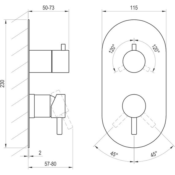 Смеситель для ванны Ravak 3 потребителя Espirit ES 068.60RGB.O3 X070357, розовое золото - фото 3