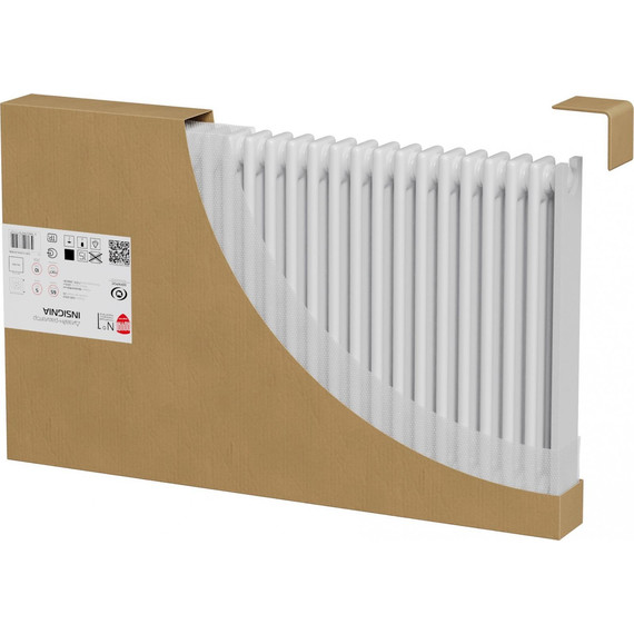 Вертикальный радиатор Royal Thermo Insignia C2180 380x1800 мм (8 секций) чёрный - фото 4