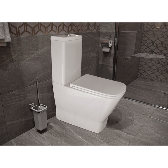 Унитаз-компакт безободковый Azario Joy AZ-2168-UQ3 с крышкой микролифт (система смыва Торнадо) - фото 18