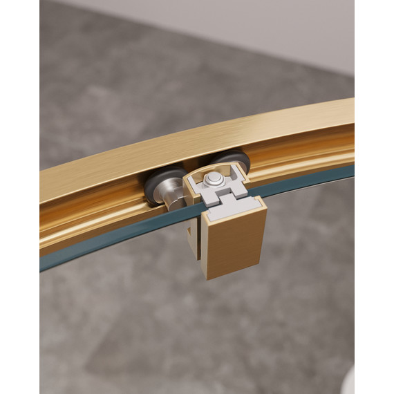 Душевое ограждение Cezares 120x110 см MOLVENO-RH-11-120/110-C-BORO-IV, брашированное золото/прозрачное - фото 5