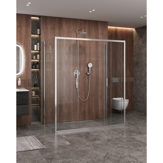 Душевое ограждение Cezares 170x100 см MOLVENO-AH-2/2-170/100-C-Cr-IV, хром/прозрачное - фото 2