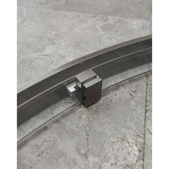 Душевое ограждение Cezares 120x110 см MOLVENO-RH-11-120/110-C-GM-IV, оружейная сталь/прозрачное - фото 6