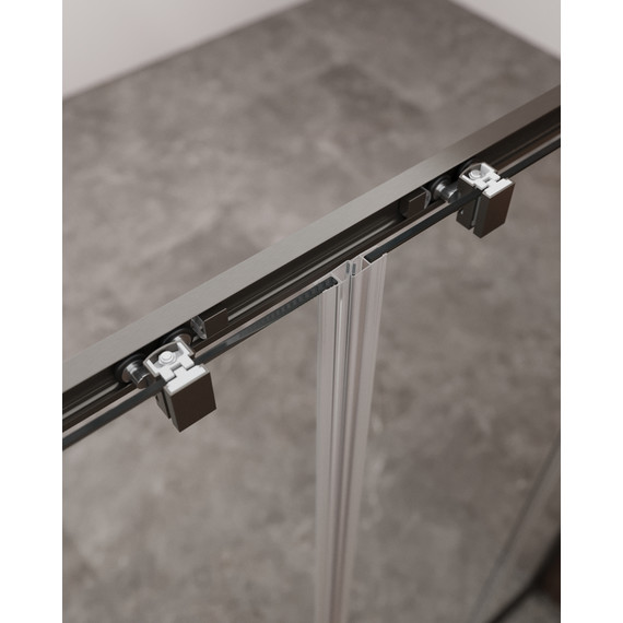 Душевое ограждение Cezares 170x90 см MOLVENO-AH-2/1-170/90-C-GM-IV, оружейная сталь/прозрачное - фото 4