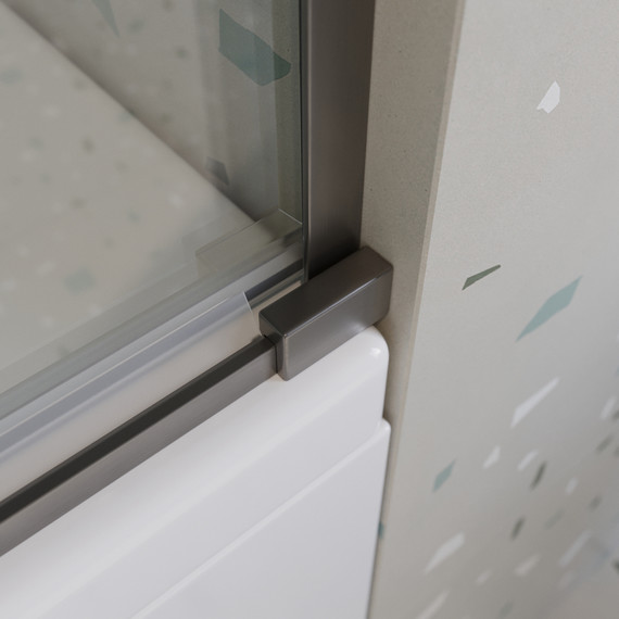 Шторка для ванны Cezares 180 см TANDEM-SOFT-VF-2-180/145-C-GM-IV, оружейная сталь/прозрачное - фото 4