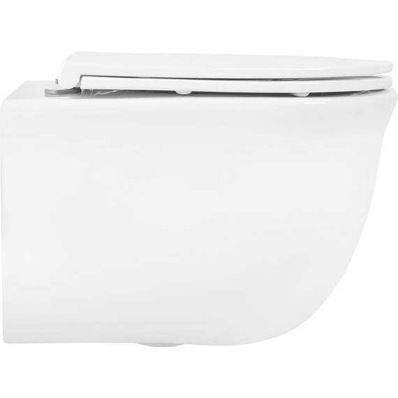 Унитаз подвесной безободковый Aquatek Классик AQ1112T-00 с крышкой микролифт (система смыва Торнадо) - фото 3