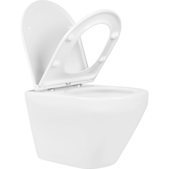 Унитаз подвесной безободковый Aquatek Лея AQ1199T-00 с крышкой микролифт (система смыва Торнадо) - фото 7