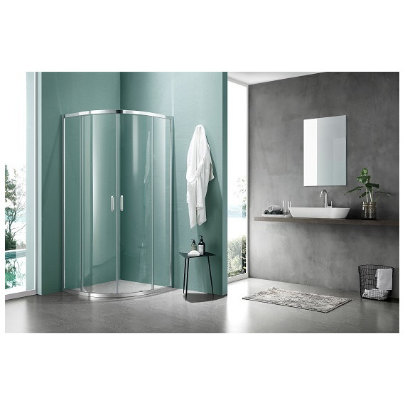 Душевое ограждение Aquatek 80x80 см AQ ARI RO 08020CH, хром/прозрачное - фото 3