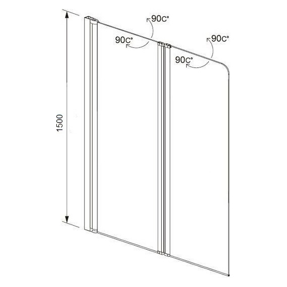 Шторка для ванны Aquatek Дельта 100x150 см AQ DEL SBA 10015CH хром/прозрачное - фото 4