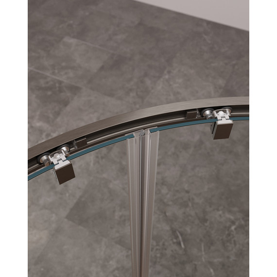 Душевое ограждение Cezares 130x120 см MOLVENO-RH-22-130/120-C-GM-IV, оружейная сталь/прозрачное - фото 5