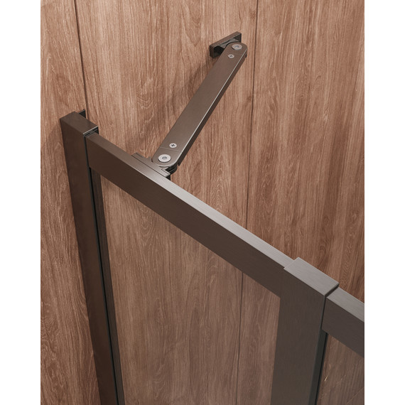 Душевое ограждение Cezares 120x110 см MOLVENO-RH-22-120/110-C-GM-IV, оружейная сталь/прозрачное - фото 4