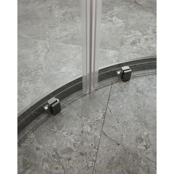 Душевое ограждение Cezares 130x120 см MOLVENO-RH-22-130/120-C-GM-IV, оружейная сталь/прозрачное - фото 6