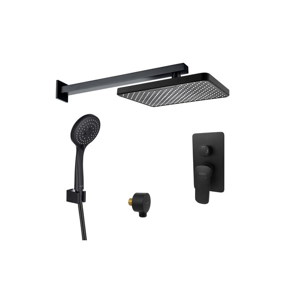 Душевая система для душа Aquatek Вега AQ1072MB (со скрытой частью) чёрный матовый, Цвет производителя: чёрный матовый - фото 