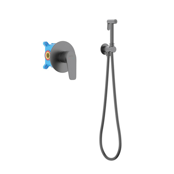 Набор для гигиенического душа Aquatek Бетта AQ1119BGM (со скрытой частью) оружейная сталь - фото 