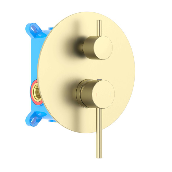 Смеситель для ванны Aquatek Европа AQ1346BG (со скрытой частью) золото шлифованное, Цвет производителя: золото шлифованное - фото 