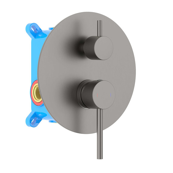 Смеситель для ванны Aquatek Европа AQ1346BGM (со скрытой частью) оружейная сталь, Цвет производителя: оружейная сталь - фото 