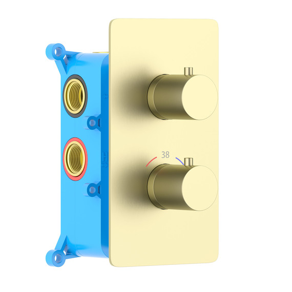 Смеситель для ванны Aquatek Европа AQ1393BG (со скрытой частью) золото шлифованное, Цвет производителя: золото шлифованное - фото 