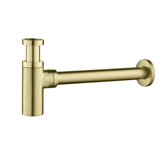 Сифон для умывальника Aquatek AQ6012BG, золото шлифованное - фото 