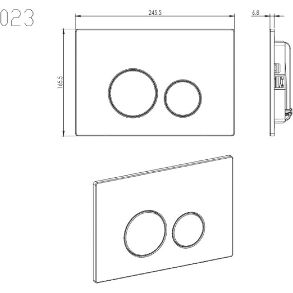 Кнопка смыва Aquatek KDI-0000037 (нержавеющая сталь), цвет чёрный матовый - фото 3