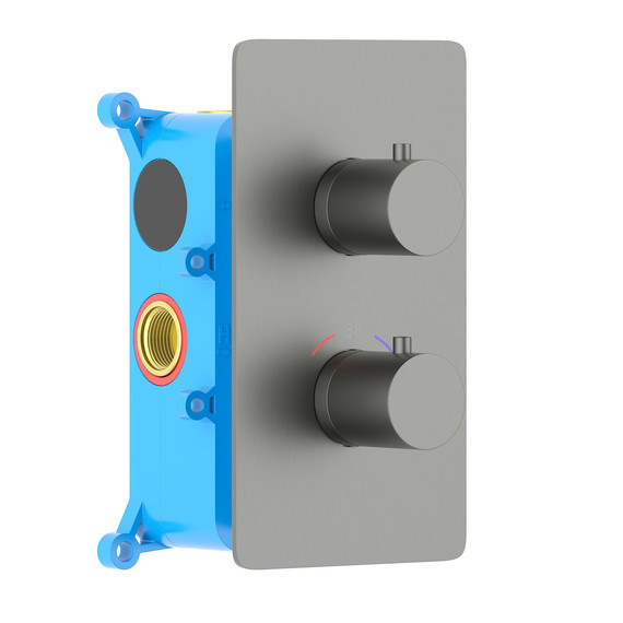 Смеситель для душа Aquatek Европа AQ1391BGM (со скрытой частью) оружейная сталь, Цвет производителя: оружейная сталь - фото 